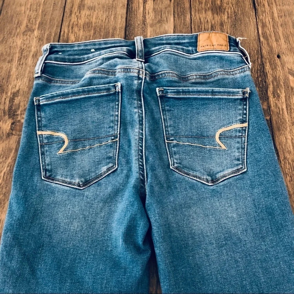 AE Next Level‎ Hi Rise Jeggings Jean Medium Wash 2S - Picture 4 of 8